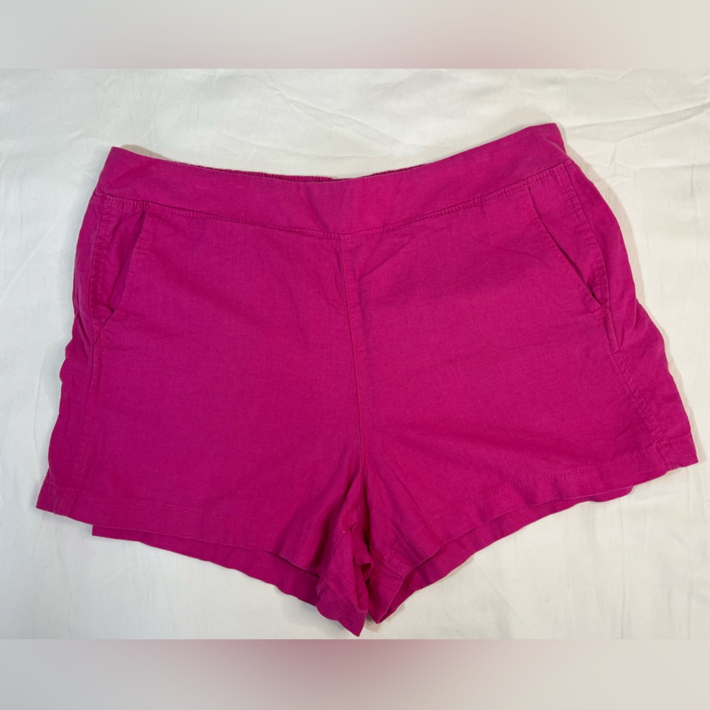 GAP Hot Pink Linen Blend High Waist Summer Shorts Women’s XL